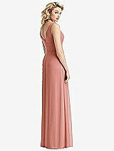 Rear View Thumbnail - Desert Rose Sleeveless Pleated Skirt Maxi Dress with Pockets