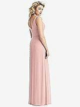 Rear View Thumbnail - Rose - PANTONE Rose Quartz Sleeveless Pleated Skirt Maxi Dress with Pockets
