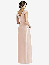 Rear View Thumbnail - Cameo Cap Sleeve Pleated Skirt Dress with Pockets