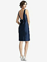 Navy satin cocktail clearance dress