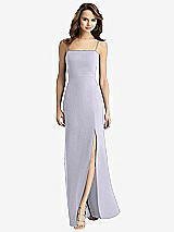 Rear View Thumbnail - Silver Dove Tie-Back Cutout Trumpet Gown with Front Slit