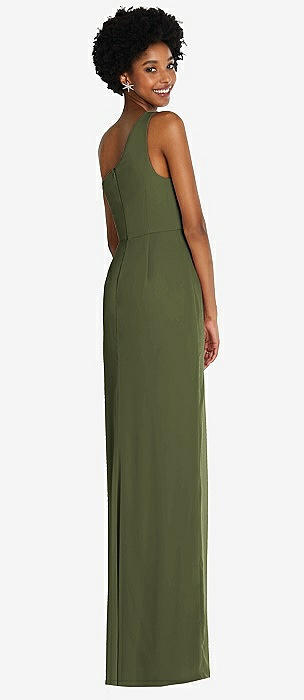 Olive green hotsell chiffon dress