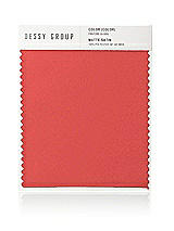 Front View Thumbnail - Perfect Coral Matte Satin Fabric Swatch