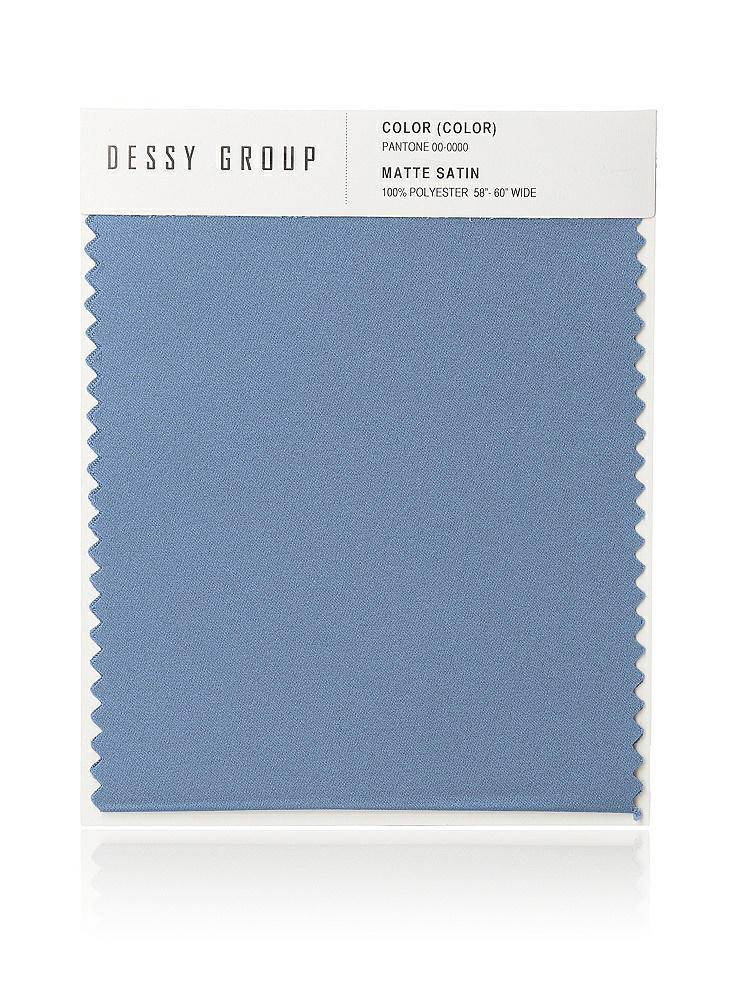 Front View - Windsor Blue Matte Satin Fabric Swatch