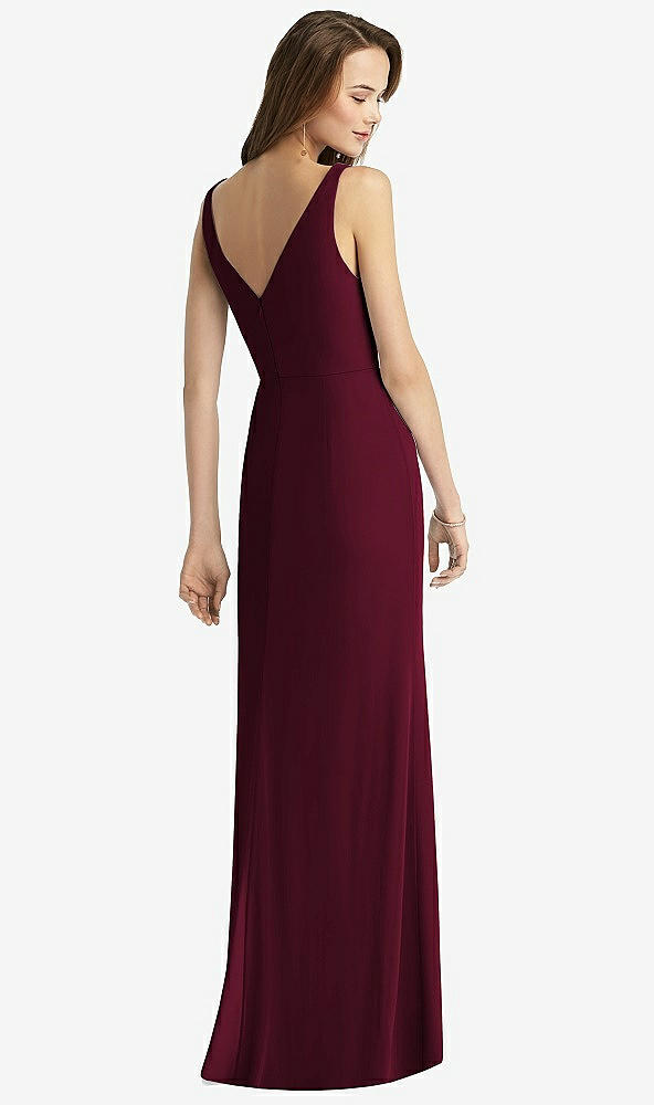 Back View - Cabernet Sleeveless V-Back Long Trumpet Gown