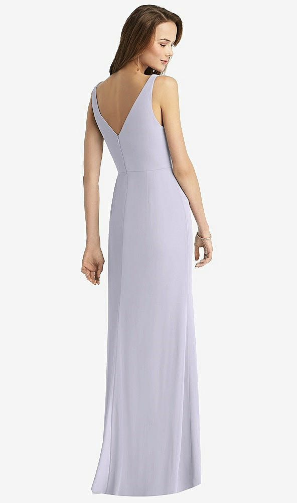 Back View - Silver Dove Sleeveless V-Back Long Trumpet Gown