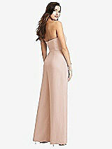 Rear View Thumbnail - Cameo Strapless Notch Crepe Jumpsuit with Pockets