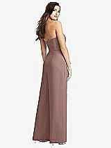 Rear View Thumbnail - Sienna Strapless Notch Crepe Jumpsuit with Pockets