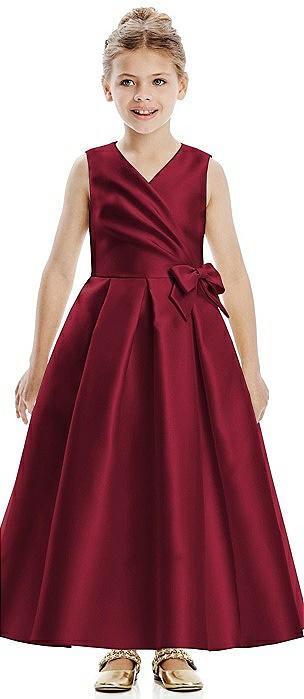 Maroon color clearance flower girl dress