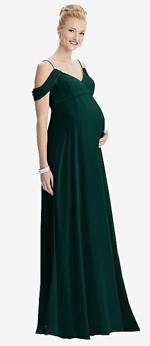 Dark Green Keeva Maxi Bridesmaid Dress | SilkFred US