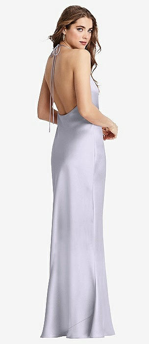 Dessy Group Diamond Halter Bias Maxi Slip Dress with Convertible Straps -  LB041 Bridesmaid Dress