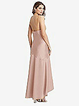 Rear View Thumbnail - Toasted Sugar Asymmetrical Drop Waist High-Low Slip Dress - Devon