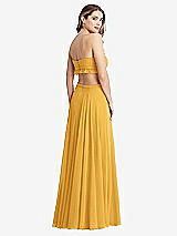 Rear View Thumbnail - NYC Yellow Ruffled Chiffon Cutout Maxi Dress - Jessie