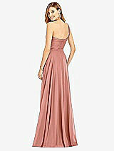 Rear View Thumbnail - Desert Rose One-Shoulder Draped Chiffon Maxi Dress - Dani