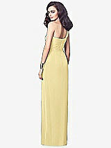 Alt View 2 Thumbnail - Pale Yellow One-Shoulder Draped Maxi Dress with Front Slit - Aeryn