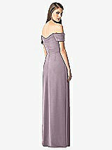 Rear View Thumbnail - Lilac Dusk Off-the-Shoulder Ruched Chiffon Maxi Dress - Alessia