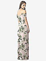 Rear View Thumbnail - Palm Beach Print Off-the-Shoulder Ruched Chiffon Maxi Dress - Alessia