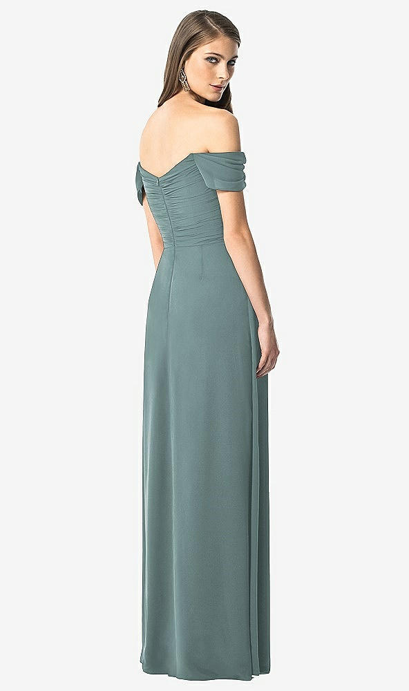 Back View - Icelandic Off-the-Shoulder Ruched Chiffon Maxi Dress - Alessia