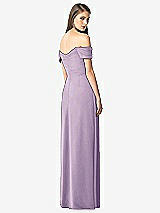 Rear View Thumbnail - Pale Purple Off-the-Shoulder Ruched Chiffon Maxi Dress - Alessia