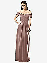 Front View Thumbnail - Sienna Off-the-Shoulder Ruched Chiffon Maxi Dress - Alessia