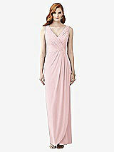 Front View Thumbnail - Ballet Pink Sleeveless Draped Faux Wrap Maxi Dress - Dahlia