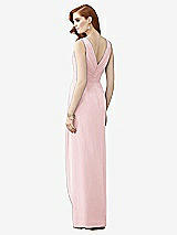 Rear View Thumbnail - Ballet Pink Sleeveless Draped Faux Wrap Maxi Dress - Dahlia