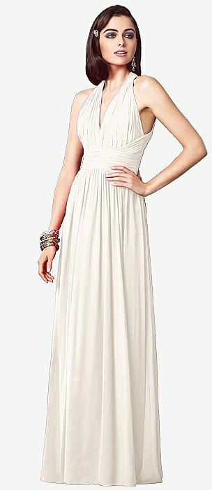 PLUNGE NECK HALTER BACKLESS GOWN WITH FRONT SLIT TH110 By Thread  Bridesmaids in 29 colors  Buy Online PLUNGE NECK HALTER BACKLESS  bridesmaid Dresses Australia - Fashionably Yours Bridal & Formal Sydney
