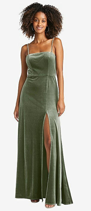 Sage velvet clearance dress