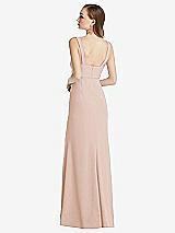 Rear View Thumbnail - Cameo Wide Strap Notch Empire Waist Dress with Front Slit