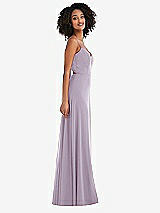 Side View Thumbnail - Lilac Haze Tie-Back Cutout Maxi Dress with Front Slit