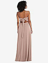 Rear View Thumbnail - Neu Nude Tie-Back Cutout Maxi Dress with Front Slit