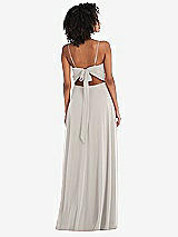 Rear View Thumbnail - Oyster Tie-Back Cutout Maxi Dress with Front Slit