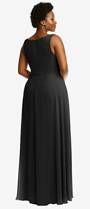 Black chiffon outlet floor length dress