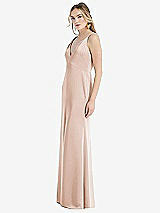 Side View Thumbnail - Cameo Twist Strap Maxi Slip Dress with Front Slit - Neve