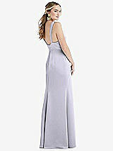 Rear View Thumbnail - Silver Dove Twist Strap Maxi Slip Dress with Front Slit - Neve