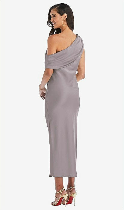 Gray one shoulder discount dress