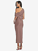 Rear View Thumbnail - Sienna Draped One-Shoulder Convertible Midi Slip Dress
