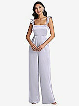 Front View Thumbnail - Silver Dove Ruffled Sleeve Tie-Back Jumpsuit with Pockets