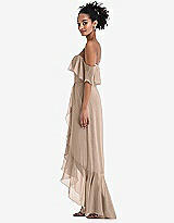 Side View Thumbnail - Topaz Off-the-Shoulder Ruffled High Low Maxi Dress