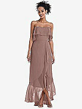Alt View 1 Thumbnail - Sienna Off-the-Shoulder Ruffled High Low Maxi Dress
