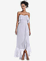Alt View 1 Thumbnail - Silver Dove Off-the-Shoulder Ruffled High Low Maxi Dress