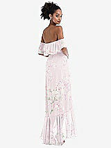 Off the shoulder 2024 high low maxi dress