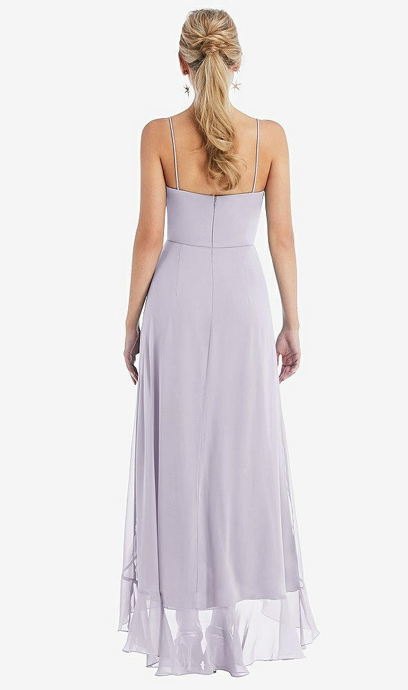 Back View - Moondance Scoop Neck Ruffle-Trimmed High Low Maxi Dress