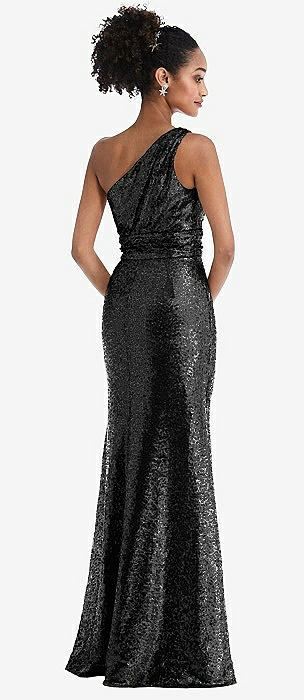 Black glitter bridesmaid outlet dress