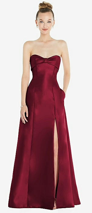 Alfred sung sale burgundy dress