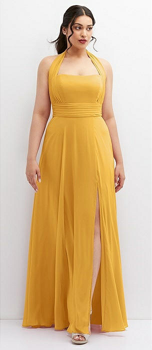 Plus size outlet yellow bridesmaid dresses