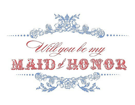 Will You Be My Maid of Honor Card - Vintage