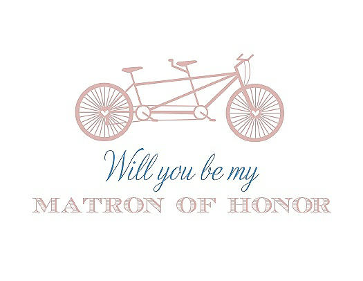 Will You Be My Matron of Honor Card - Bike