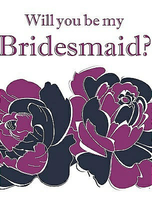 Will You Be My Bridesmaid Card - 2 Color Flowers