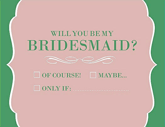Will You Be My Bridesmaid Card - Checkbox